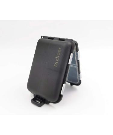 2x Small Hard Fishing Tackle Box - 10 Compartment Portable Case for Hooks, Lures, Baits - Black - Buy Online on GoSupps.com