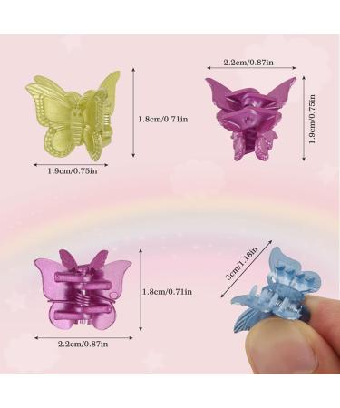 Tiweio Pastel Butterfly Hair Clips - 50 Pcs Mini Claw Clips for Girls & Women | Metallic Color Hair Accessories with Box Packaging - Buy Online on GoSupps.com