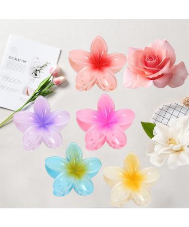 5 Flower Hair Clips Set - Colorful Lily Hair Claws for Women | Stylish Floral Hair Grippers | Perfect for Hawaii & Everyday Wear - Buy Online on GoSupps.com