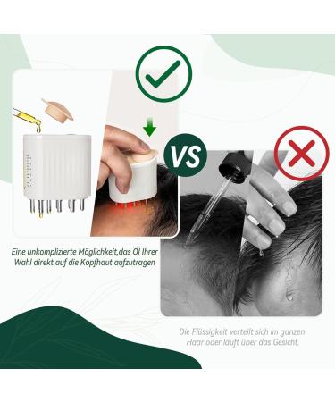 2-in-1 Electric Scalp Massage Brush & Hair Oil Applicator with Rosemary Oil | Head Massager & Hair Care | 60 ml - Buy Online on GoSupps.com