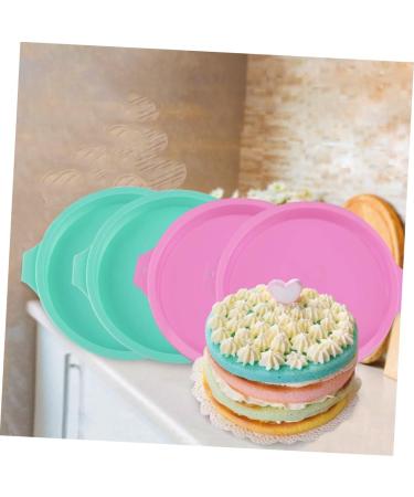 OUNONA 4pcs Silicone Cake Mold Heart Cake Pan Rainbow Cake Baking Pan Silicone Molds Silicone Bakeware Round Cake Pans Fondant Molds Cakes Cake Mold for Home Baking Supplies 21 21 2.5cm - Buy Online on GoSupps.com