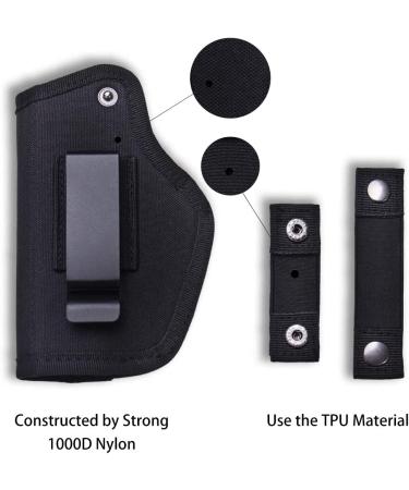 Fonrroni Universal Concealed Carry Holster Bundle - Right/Left Hand Compact Subcompact Black IWB Holster for Men and Women - Buy Online on GoSupps.com