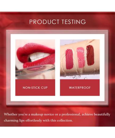 12 Color Cream Lip Gloss - Waterproof Velvet Finish Highly Pigmented & Moisturizing - Sexy Women Lipstick (2024 - Buy Online on GoSupps.com