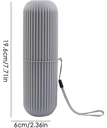 Travel Toothbrush Case - Dustproof Holder for Trips & Camping | Unisex Gray Perfect for Travel & Business - Buy Online on GoSupps.com