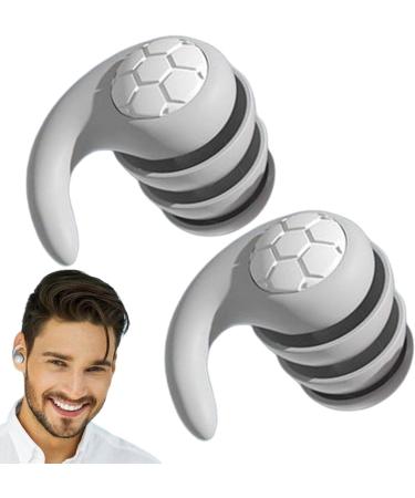 Noise Blocking Ear Plugs - Waterproof Quiet Earplugs | Reusable Ear Plugs with Box Silicone Three Layers of Mute Earplugs for Bath Equipment Hondony Grey - Buy Online on GoSupps.com