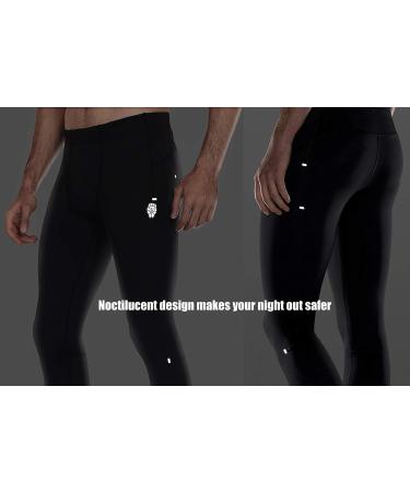 PIQIDIG Men's Workout Leggings Yoga Pants with Pockets | XX-Large Dark Grey - Buy Online on GoSupps.com