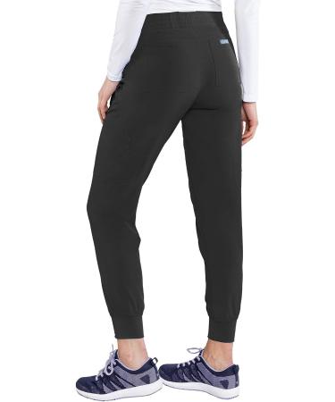 Med Couture Women's Energy Collection Seamed Jogger Scrub Pant - Black (X-Small Petite) - Buy Online on GoSupps.com