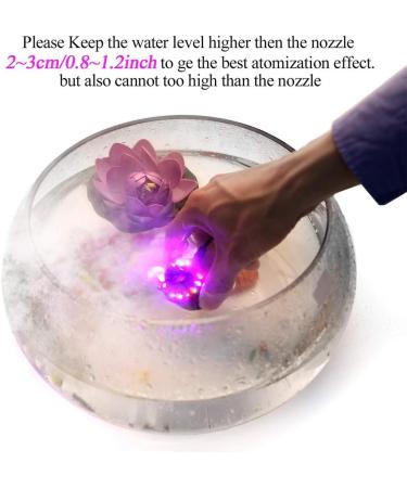 PAIDUOJI Color Changing LED Pond Fountain Fogger Humidifier - 12 LED Lights Atomizer with AC Adapter (Black) - International Shipping Available - Buy Online on GoSupps.com