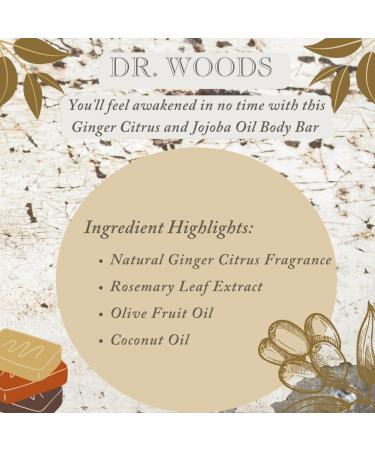 Dr. Woods Ginger Citrus Bar Soap - 5.25 oz Natural Cleanser - Buy Online on GoSupps.com