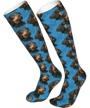 Gordon Setter Puppy Compression Socks for Men & Women | 15-20 mmHg Circulation Support for Running & Cycling - Buy Online on GoSupps.com
