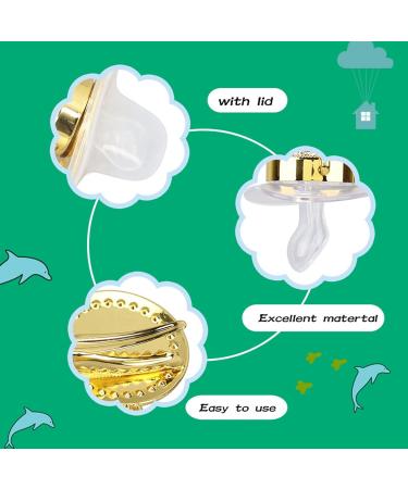 Personalized Bling Baby Pacifier Set | Golden Letter Pacifier & Clip | Custom Silicone Nipple for Infants - Buy Online on GoSupps.com