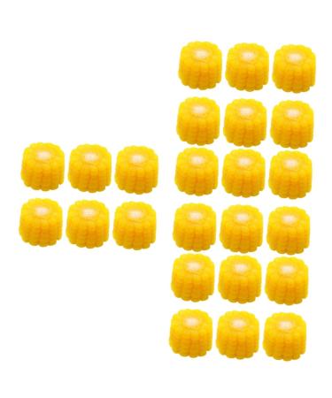 Zerodeko 24 Pcs Simulated Vegetables Faux Slices Fake Vegetable Ornaments Plastic Simulation Vegetable Fake Lettuce Photo Prop Artificial Vegetable Display Props Fake Props Corn Model Pvc Yellowx4pcs 3.8x3.8cmx4pcs