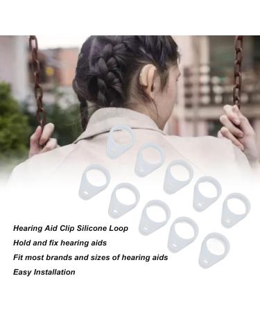 Hearing Aid Clip Silicone Loop 10pcs - BTE Hearing Aid Lanyard Replacement Accessories for Elderly - Buy Online on GoSupps.com