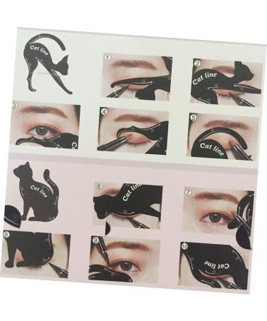 KALLORY Stencils 2pcs Eyeshadow Stencil Eye Stencil Eyeliner Stencil Mold The Cat Eye Makeup Set - Buy Online on GoSupps.com