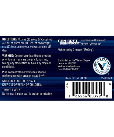 Buy Creatine HCL Powder - Highly Soluble & Bioavailable (1.58 oz/60 Servings) - International Shipping Available - Buy Online on GoSupps.com