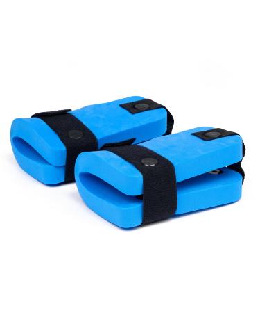 Sport-thieme leg swimmer couple in L or XL |For Aqua Jogging Aqua-Fitness |Max. Lift and Robust foam + Velcro tapes |Blue |Brand quality size L H: 21 cm