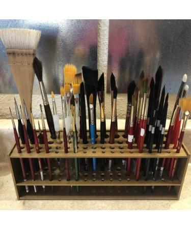 GAXLAKO Paintbrush Holder Stand 67 Paint Brushes Desk Stand Organizer Holding Rack for Pens Paint Brushes Colored Pencils Markers - Buy Online on GoSupps.com