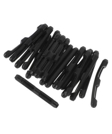 10 Pairs Non-Slip Cover Silicone Glasses Retainer Earmuffs Spectacle Legs Ear Clip Glasses Cover Glasses Rubber Ear Grip Eyeglasses Retainers Non-Slip Black 5.7X0.7CM