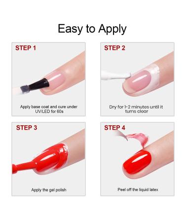 Beetles Latex Liquid Nail Cuticle Guard & Nail Foil Glue Set - 15ml White Latex Barrier & 2pcs 0.51 Fl Oz Glue - Buy Online on GoSupps.com
