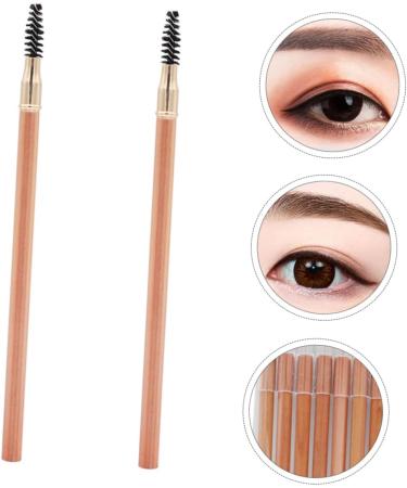 BELLIFFY 2pcs Double Ended Eyebrow Pencil with Brush Brow Pen Brush Eyebrow Pencils Eyebrow Tools Wood - Buy Online on GoSupps.com
