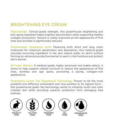 Replenix Brightening Eye Cream - 0.5 oz - Dark Circle Treatment for Under Eye Puffiness - Buy Online on GoSupps.com