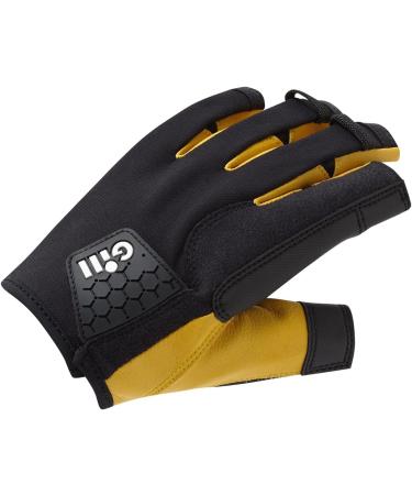 Gill Mens Pro Short Finger Sailing and Dinghy Gloves - Black XS