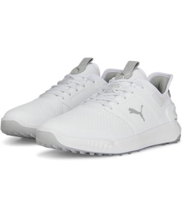 PUMA Men's Ignite Elevate Golf Shoe - 39 EU | Puma White & Silver | International Shipping Available - Buy Online on GoSupps.com