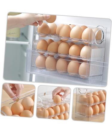 GRIRIW Fridge Egg Holder Egg Storage Box Mini Drawer Space Savers Organizers Plastic Household Egg Holder Egg Rack Dedicated - Buy Online on GoSupps.com