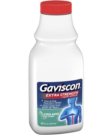 Gaviscon Extra Strength Cool Mint Liquid Antacid - Fast-Acting Heartburn Relief | 12 oz - Order Internationally - Buy Online on GoSupps.com