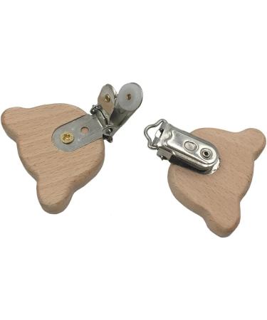 Natural Beech Wood Pacifier Clips for Boys & Girls | Soother Clip Accessories | DIY Pacifier Chains | International Shipping - Buy Online on GoSupps.com