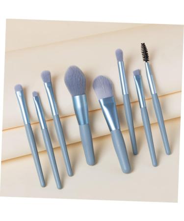 Gogogmee 8pcs Powder Brush Eyeshadow Makeup Brushes Makeup Brush for Woman Cosmetic Face Brushes Wooden Blue - Buy Online on GoSupps.com