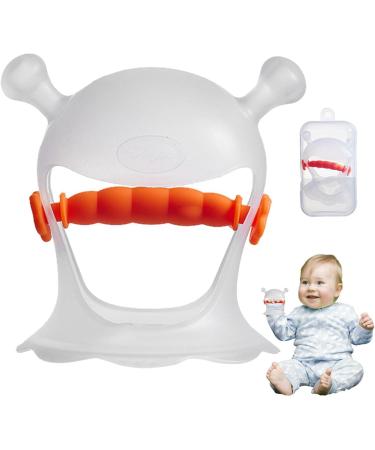 BAOK Hand Biting Rings for Babies | Anti-Drop Silicone Bite Ring Toys | Durable Dental Play Stuff | Safe Baby Gifts - Orange - Buy Online on GoSupps.com