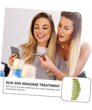 Magiclulu 4-Piece Massage Comb Set | Hand Massager & Gua Sha Jade Tools for Scalp & Face Care - Buy Online on GoSupps.com