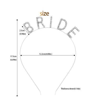 Silver Rhinestone Bride Headband - Wedding Crown for Women and Girls - Buy Online on GoSupps.com