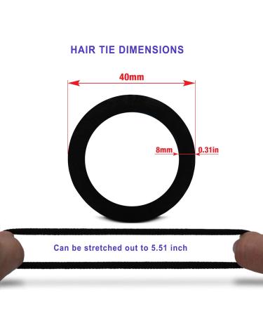100 PCS Seamless Cotton Hair Ties - Soft, Thick Elastic Bands in 20 Colors for Women - Buy Online on GoSupps.com