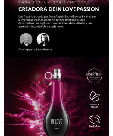 Esika L'Bel CyZone Perfume de mujer In Love Passion 50 ml 1.7 Fl Oz (Pack of 1) Su aroma oriental dulce toques de mora intensas notas de violeta e irresistible vainilla. 1.7 Fl Oz (Pack of 1) - Buy Online on GoSupps.com