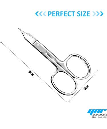 YNR Curved Blade Stainless Steel Cuticle Scissors for Manicure Pedicure - Professional Beauty Grooming Tool for Thick Toenails, Eyebrows, Nose Hair - Men and Women - Buy Online on GoSupps.com