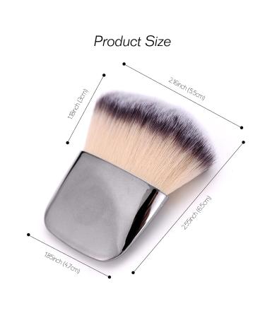 Shop Mini Multi-functional Makeup Brushes Set Portable Soft Hair Powder & Blush Brush (Silver) | International Shipping - Buy Online on GoSupps.com
