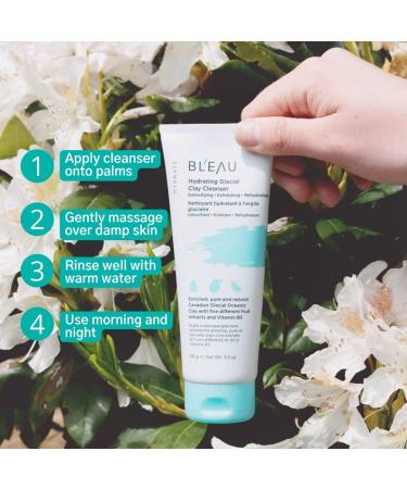 Bl eau Hydrating Glacial Clay Cleanser | Detoxify Exfoliate & Rehydrate | Cream to Foam | 100g - Buy Online on GoSupps.com
