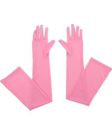 Beaupretty Elbow Length Gloves 1 Pair Polyester Long Opera Party Gloves 1920s Flapper Costume Accessories for Prom Dinner Party