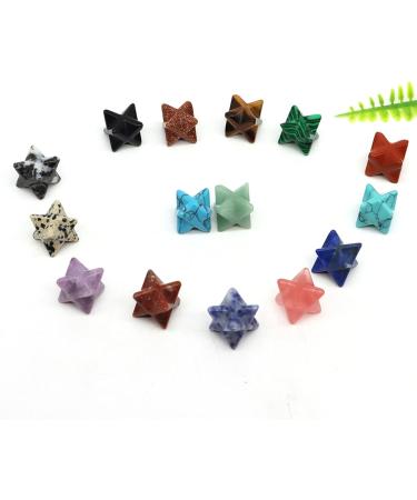 1-40PC 13mm Merkaba Star Natural Stone Crystal for DIY Jewelry Gem Decoration Wholesale (Color : Mix Random Stones Size : 10 pcs) 10 pcs Mix Random Stones - Buy Online on GoSupps.com