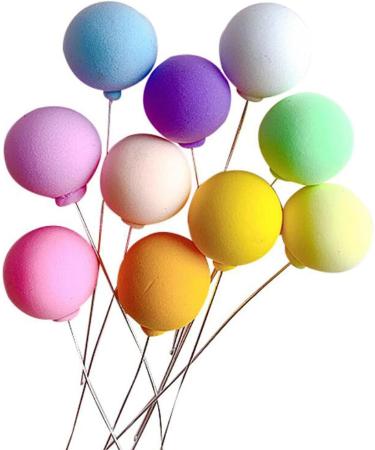 CiCy 24 Piece Colorful Balloon Cake Topper Clay Balloon Cake Picks Round Shape Balloons Dessert Cupcake Topper for Birthday Wedding Party Cake Decoration - Buy Online on GoSupps.com