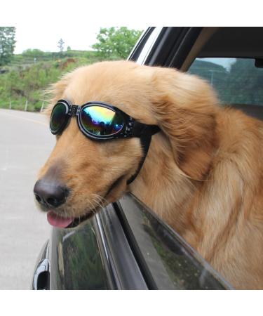 KQNM Dog Sunglasses - UV Protection for Small Dogs | Adjustable & Windproof Motorcycle Glasses - Buy Online on GoSupps.com