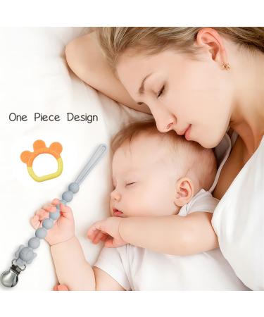 Langmeil Upgrade Silicone Pacifier Clip for Boys and Girls - Soft and Flexible Pacifier Holder - Ideal for Teething - Perfect Baby Shower or Birthday Gift (Blue & White) - Buy Online on GoSupps.com