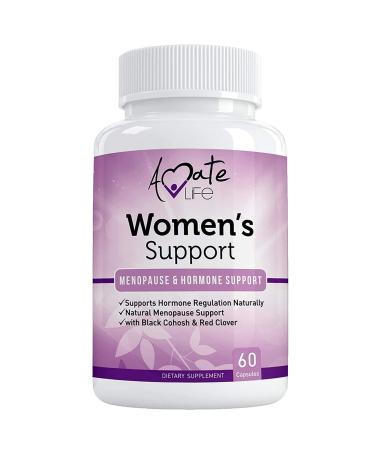 Women s Support Supplement- Natural Hormone Regulation- Menopause Support Supplement- Estrogen Rich Supplement- Active Ingredients Hormone Regulation - Pills to Balance Hormones Non-GMO by Amate Life