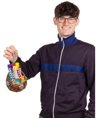 HappyBird Hangy Nibble-Basket | Shredding Toy for Parakeets & Small Parrots | Natural Chew Toy for Birds - Buy Online on GoSupps.com