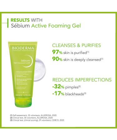 Bioderma S bium Active Foaming Gel - Intensely Purifying Cleansing & Hydrating Acne Face Wash to Protect Acne Prone Oily & Combination Skin 200ml - Buy Online on GoSupps.com