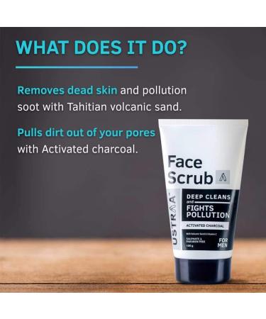 Ustra Activated Charcoal Face Scrub 100g - Buy Online on GoSupps.com