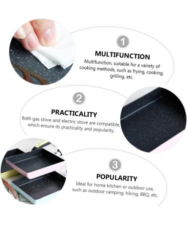 Zerodeko Pancake Skillet Non- Stick Egg Pan 3 Pcs Frying Pan Aluminum Alloy Stone Pot Medical Stone Picnic Barbecue Pan Omelette Pan 34X13CMx3pcs Random Colorx3pcs - Buy Online on GoSupps.com