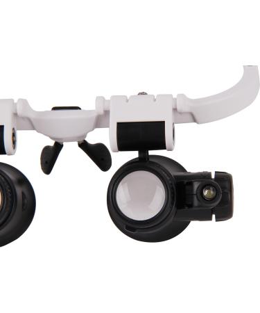 Head Mount 2 LED Lights Magnifying Glass Hands Free Bracket Magnifier 8X 15X 23X Dual-Lens Eye Loupe Magnifier for Electronics Jeweler Watch Repair Mg-46 - Buy Online on GoSupps.com